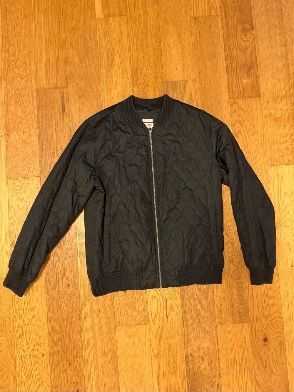 Mossimo Supply Co. Black Quilted Bomber Jacket
